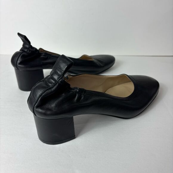 Everlane Womens 7.5 The Day Heel Pumps Shoes Black Italian Leather Work Career - Picture 6 of 8